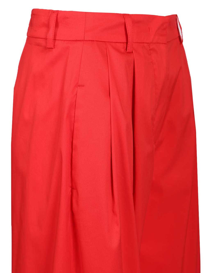 Al Duca D'Aosta Poplin Trousers - Red | 630f7102ba21d492930a6ac0598a0b5431864644