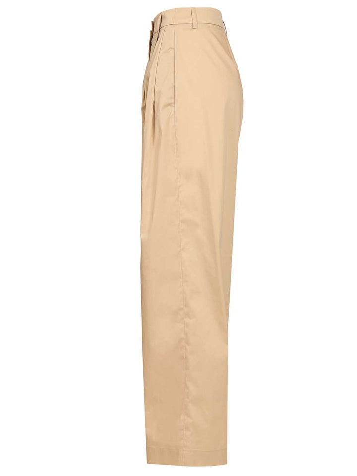 Al Duca D'Aosta Poplin Trousers - Beige | 5129a9adfd216ae440e128820df50598730f9185