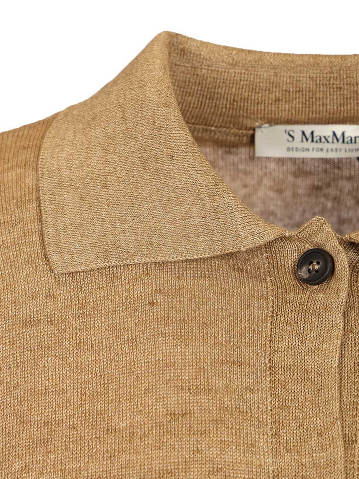 'S Max Mara Linen Cardigan Knitwear - Beige | a5ba5336074dea939460c0cdd1701e68ade390d0