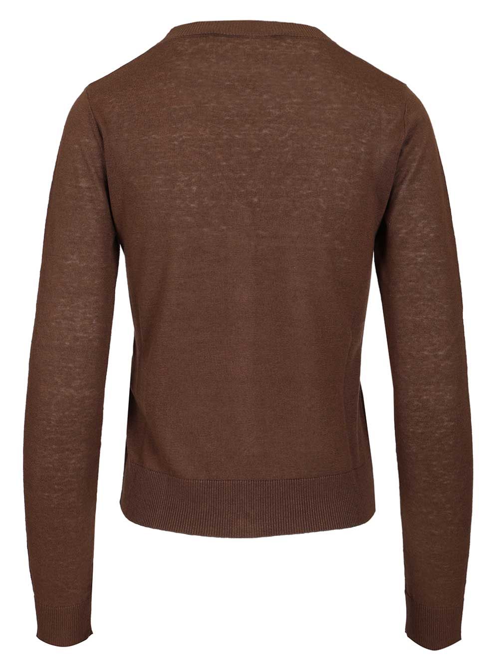 Weekend Max Mara Silk And Linen Cardigan Knitwear - Brown | 549c5221e757e1f43073d7d6669a1ea4782bcb82