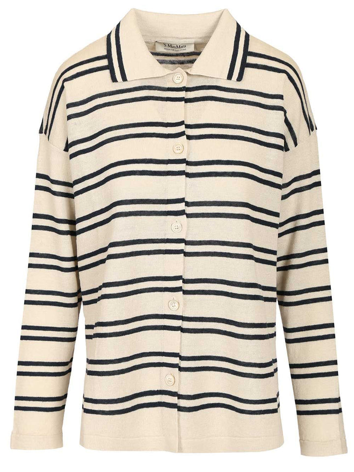 'S Max Mara Linen Cardigan Knitwear - Beige | 806120bda5398f3cea940b87a39f1108262cfcb1