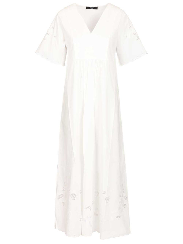 Cotton Jersey And Poplin Dress Dresses White