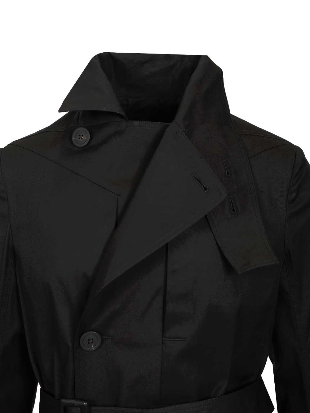 Rick Owens Temple Mastodon Trench Coat Coats - Black | 7a552d148bd6b9561bede581117c1fbd2faf6558