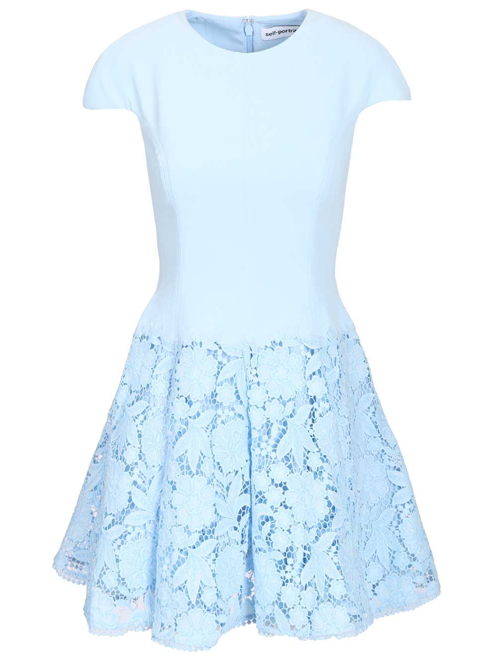 Self-Portrait Mini Dress Dresses - Light blue | 889be8ba55d3c7015c19c639419a6a2332de21da