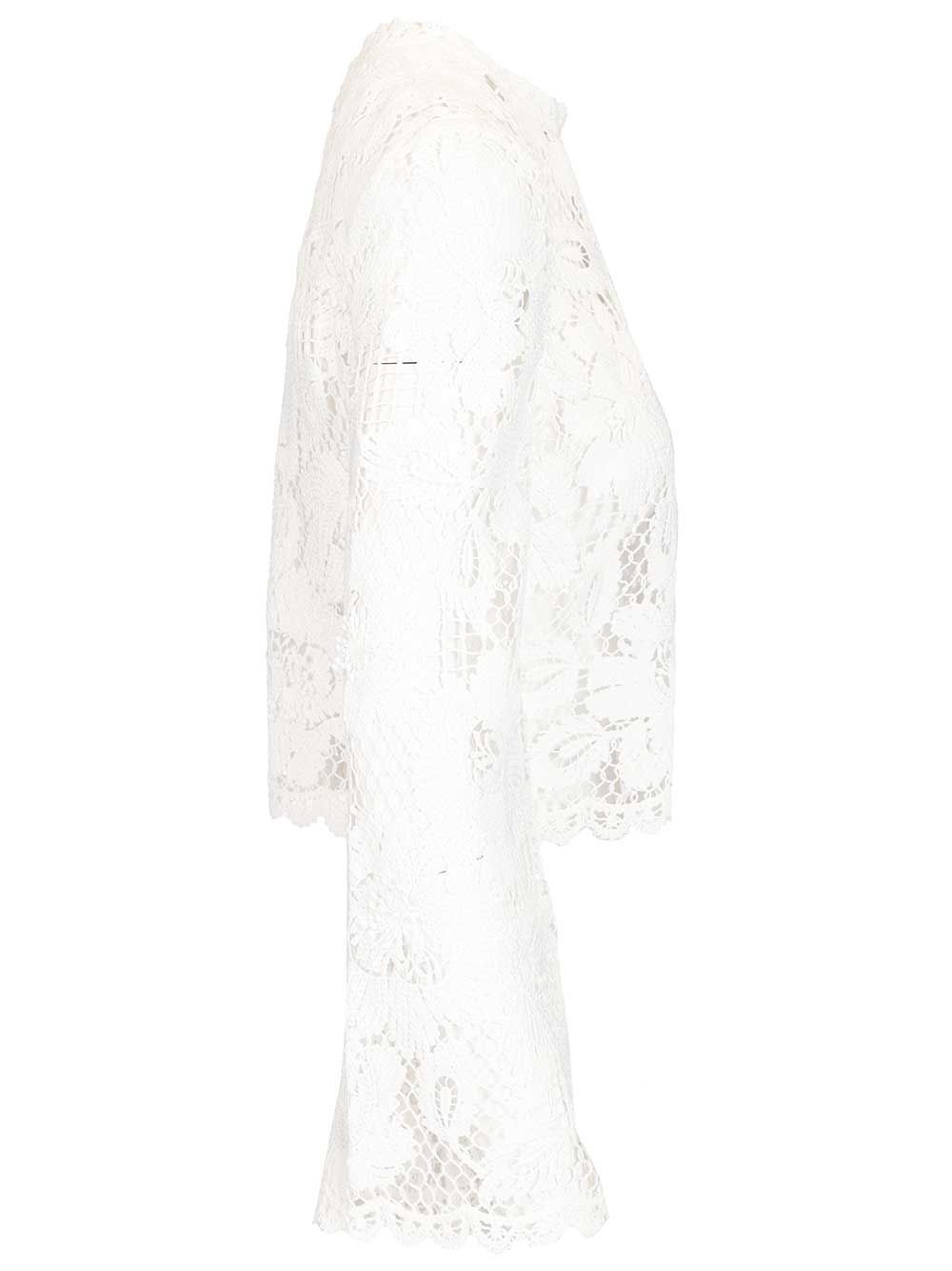 Self-Portrait White Crochet Lace Top Tops - White | 005dc4298e2b3e74f23ec7b9c4eeeacd45cfac36