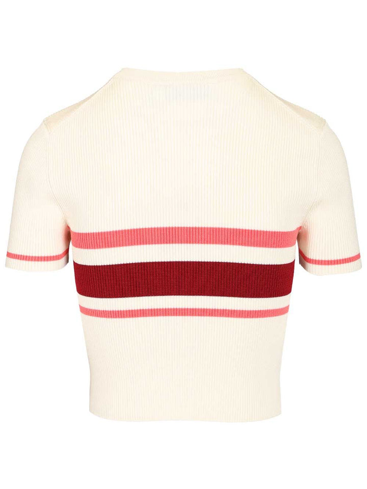 Self-Portrait Knit Top Knitwear - White | db1d22a3ffc4a7a2377f9a0cb05ea2d697d7f815