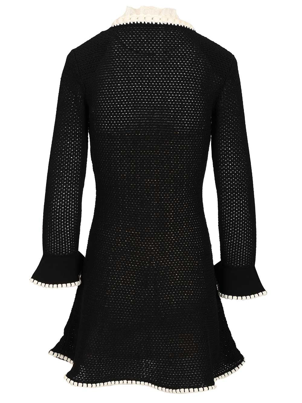 Self-Portrait Mini Abito In Maglia Dresses - Black | 6f31bc75214f92002a2eb593f3a2430bac776d72