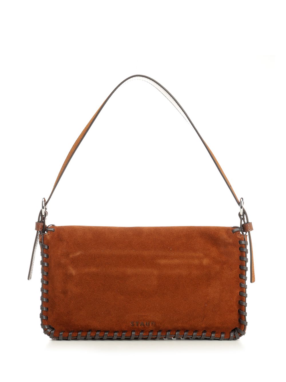 Staud Harlow Suede Bag Shoulder Bags - Brown | 4f5139793b2c7a3d9bdfc69f669e229a0f5bdae4
