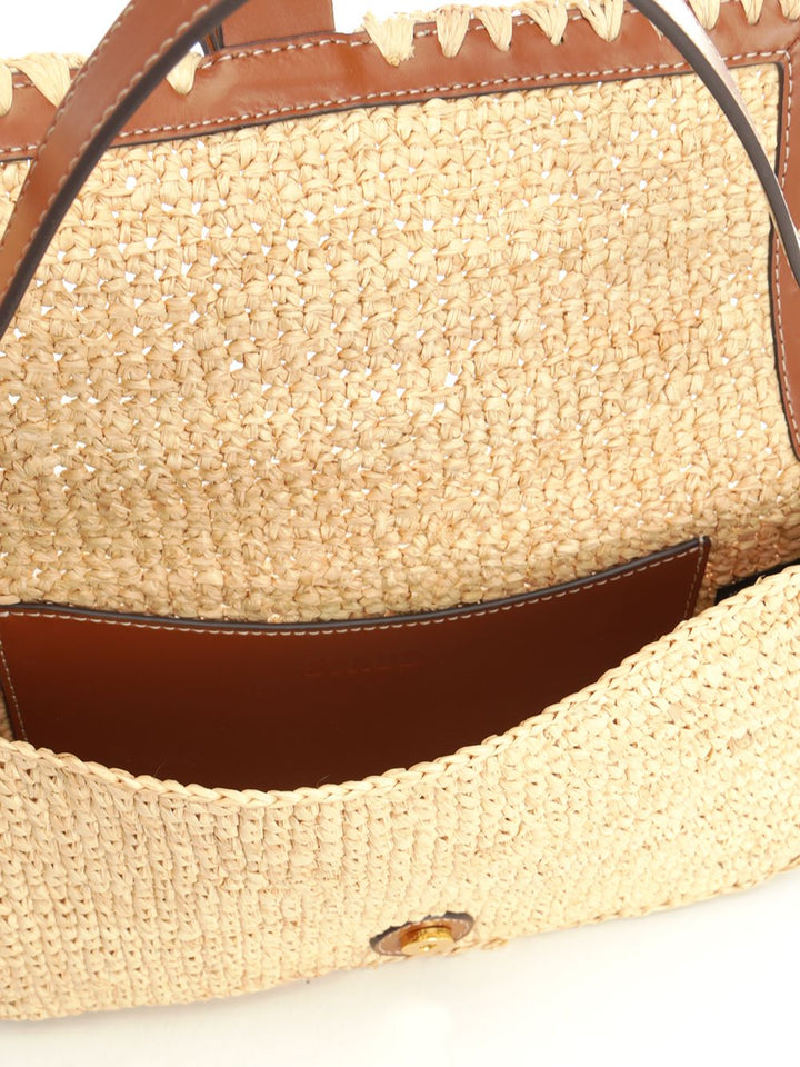 Staud Harlow Raffia Shoulder Bag Shoulder Bags - Beige | 661345900643c51aec305b980dd4b9cd71cfb95c