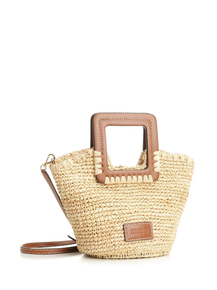 Staud Shirley Raffia Mini Bucket Handbags - Beige | fb75d3fac6bfd9e4f8abaf21531bf8ee5497b37b