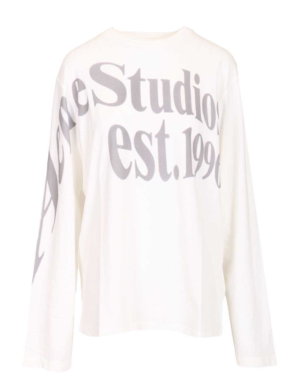 Acne Studios Logo T-Shirt - White | dfe17b155e6533c41334fd65f1523b04c6205aaf