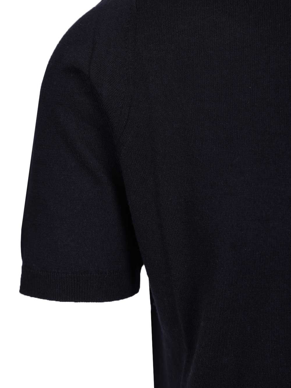 Al Duca D'Aosta Silk And Cashmere Polo shirt - Blue | 506080851b98bb51d31328f6495e5165118ae31f