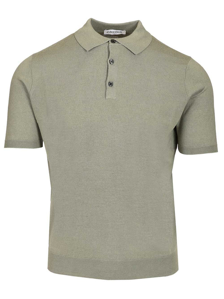 Al Duca D'Aosta Silk And Cashmere Polo shirt - Green | 1813ef2f85f55de3d6be28794c6bf9ee19bb58c2
