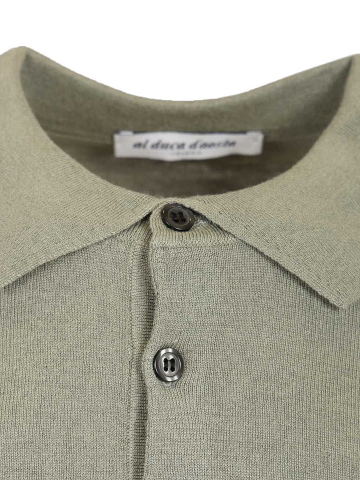 Al Duca D'Aosta Silk And Cashmere Polo shirt - Green | daafad4fb0e516c6353cb704763034606b832068
