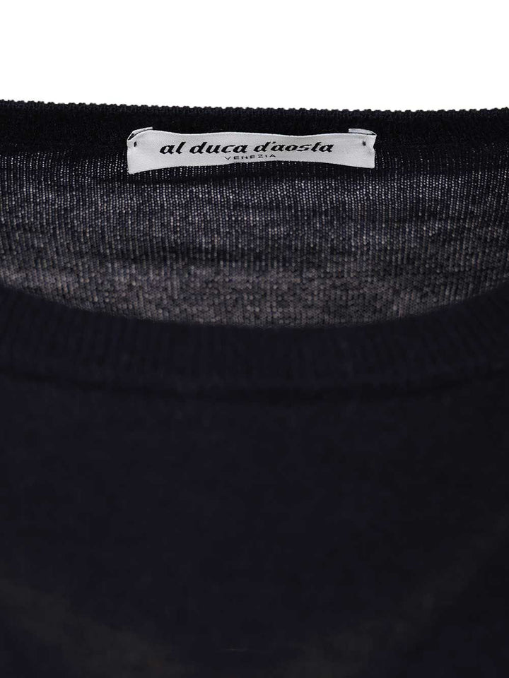 Al Duca D'Aosta Sweater In Cashmere And Silk Blend Knitwear - Blue | 84b7fd94dec2b9eeb47b67497137c848a3a75730