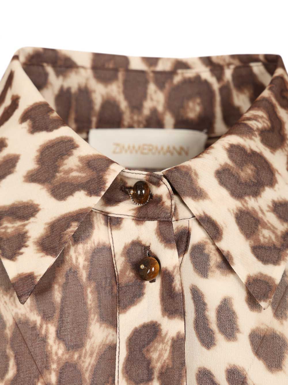Zimmermann Sunray Collared Shirt Shirts - Animalier | 02ccea0e8854159943c022a873921817023f3bdb