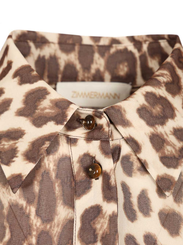 Zimmermann Sunray Collared Shirt Shirts - Animalier | 02ccea0e8854159943c022a873921817023f3bdb