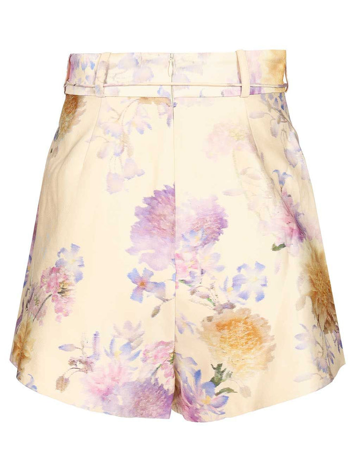 Zimmermann Luna Tuck Short Trousers - Multicolor | 8a4aea12ed173ff640992e3555d012c435ae5de5