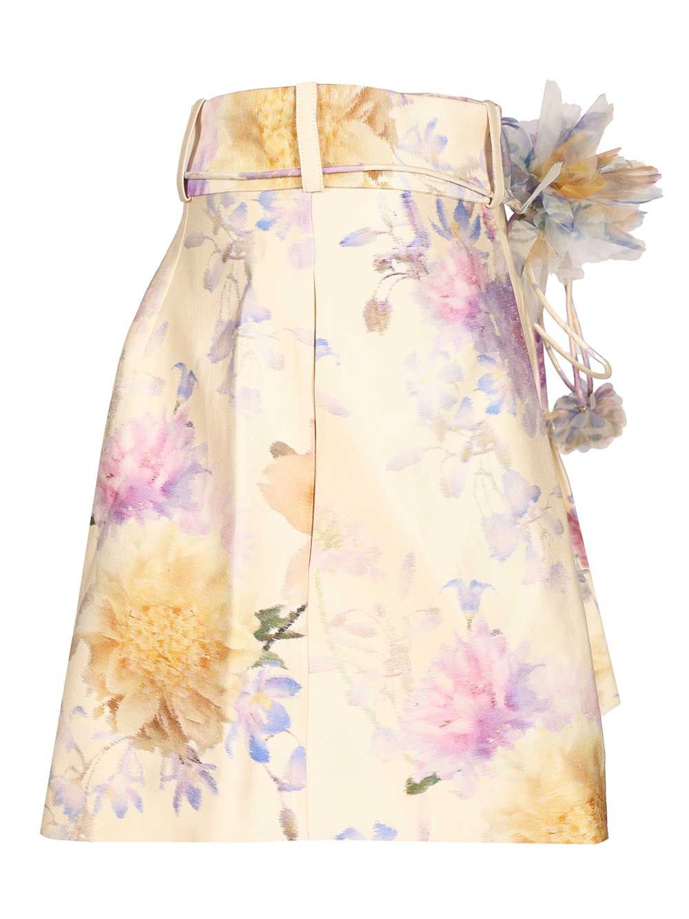 Zimmermann Luna Tuck Short Trousers - Multicolor | e6789c2443937bddbeb74658b3f14eb53bd23999