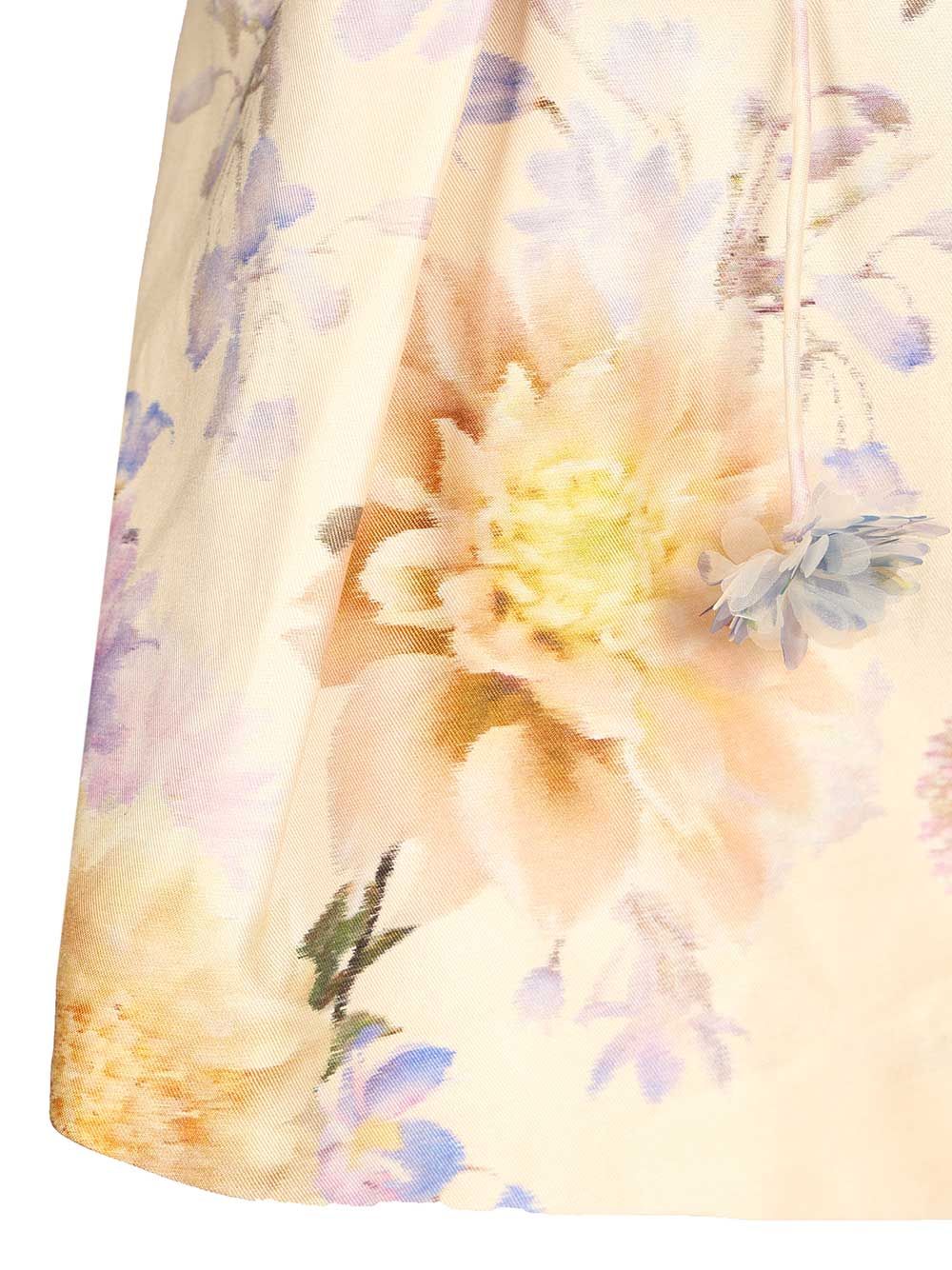 Zimmermann Luna Tuck Short Trousers - Multicolor | b898beb96a1936cbb30e97a445af324fb8ca0fc2