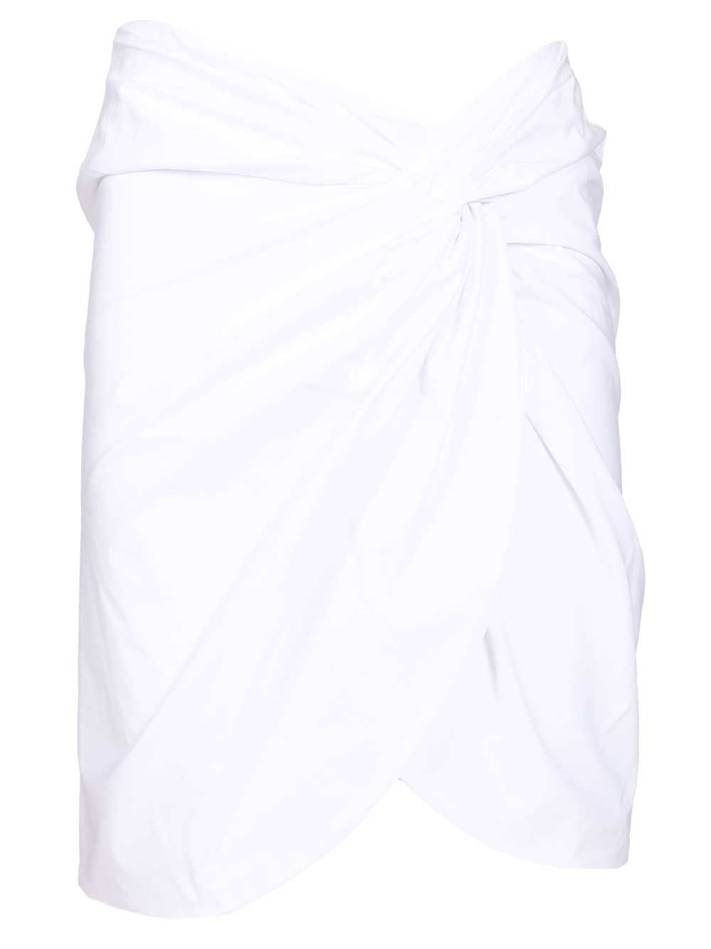 Federica Tosi Short Skirt With Knot Skirts - White | ec58f25e88ceb1476c04f84d499449566c5eaf23