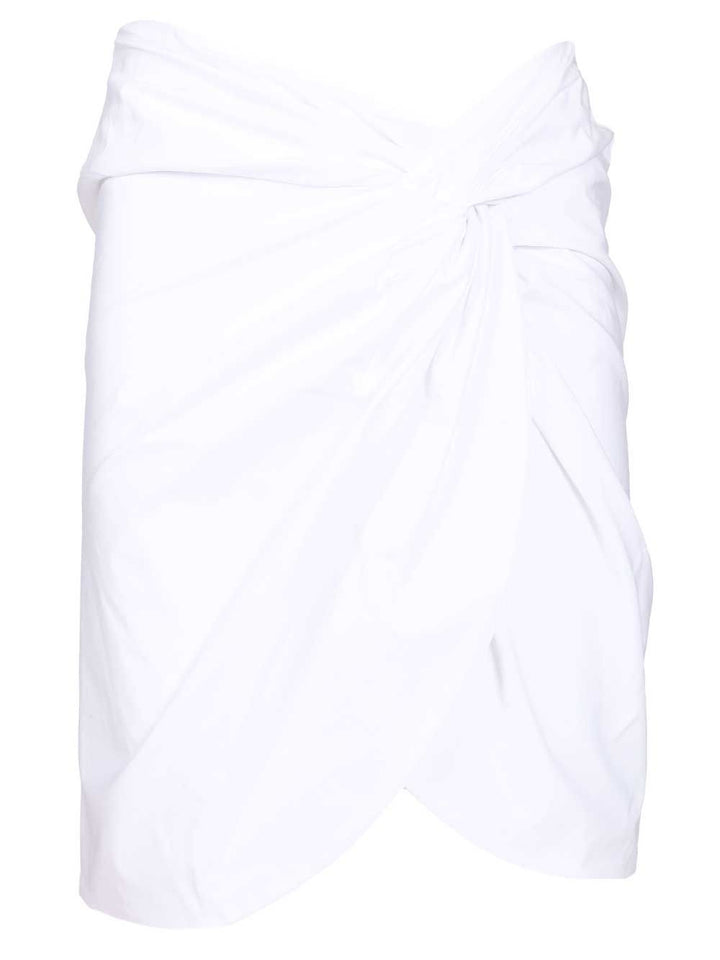 Federica Tosi Short Skirt With Knot Skirts - White | ec58f25e88ceb1476c04f84d499449566c5eaf23