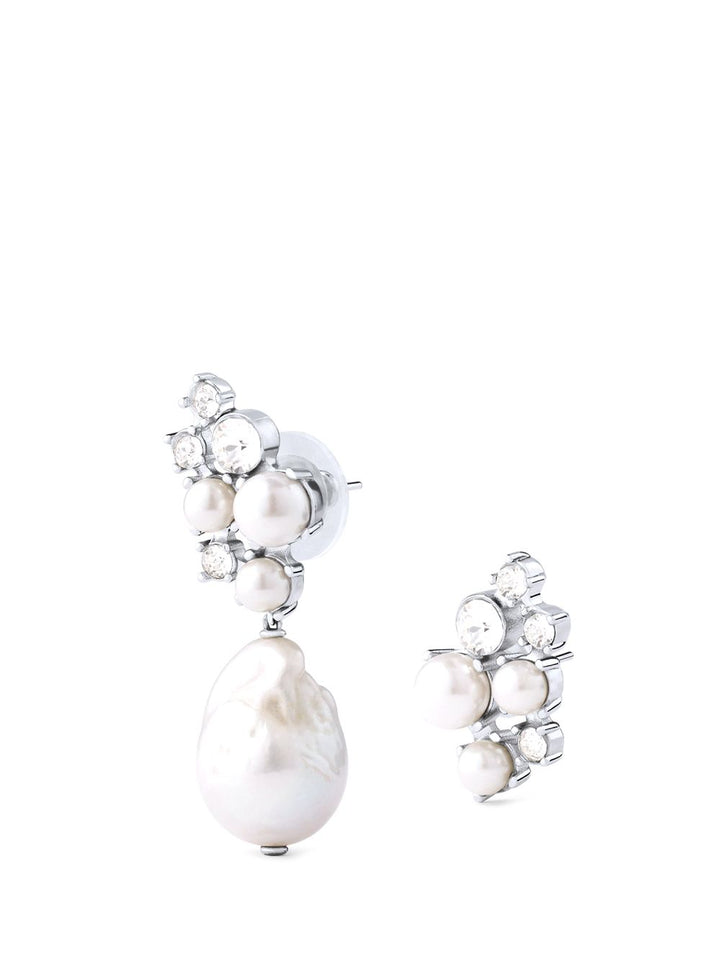 Givenchy Crystal Pearl Mixed Silvery Earrings Jewelry - Silver | ebe1281ac5a913370d8f381acc6bfe8593d24396