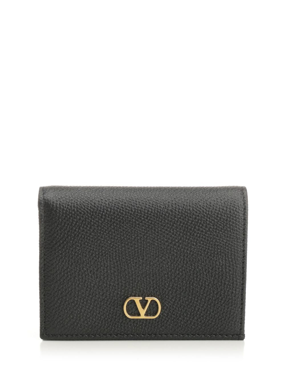 Valentino Garavani Vlogo Signature Flap French Wallet Wallets - Black | 13c9b335a6056444ba83dbadc16b973e4b8b28af