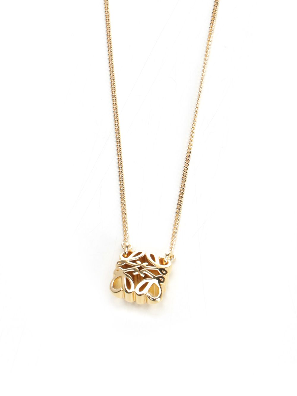 Loewe Anagram Bombé Necklace Jewelry - Gold | 89724398b5c4c9f8aea10a3041710b3c3af3033f