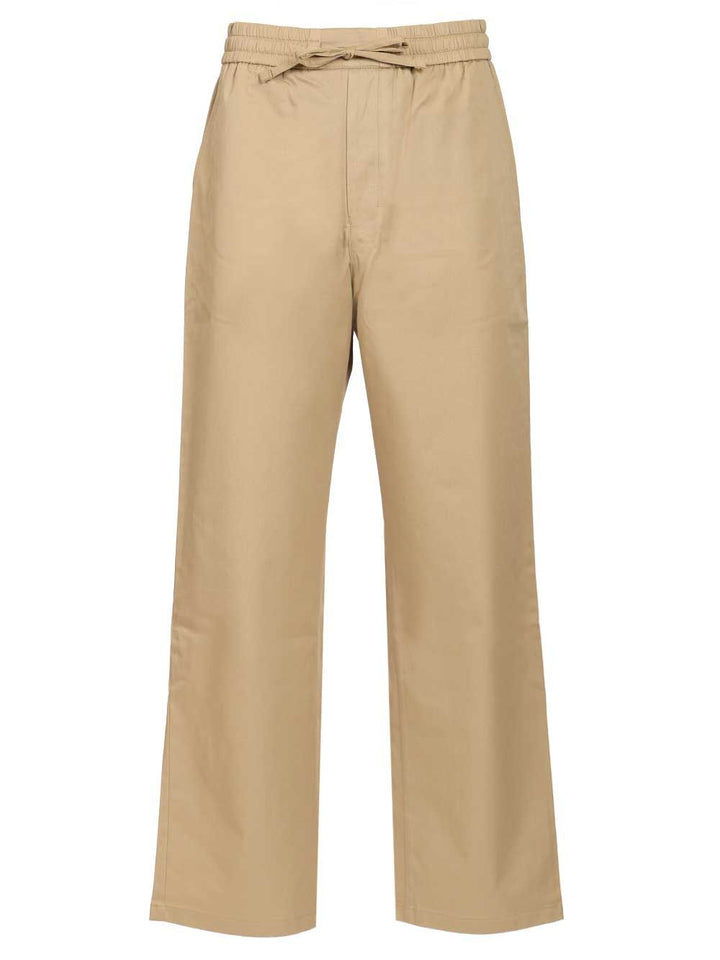 Ami With Elasticated Waist Trousers - Beige | f9b06223fe558efda770edebde0bd7d9e3fe3809