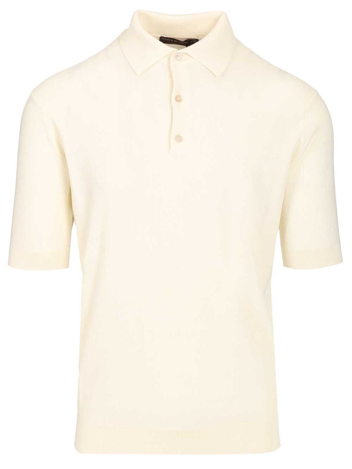Filippo De Laurentiis Pique Polo shirt - White | b3e04ae6192a9f5bc0836fab2d84724530dfad17