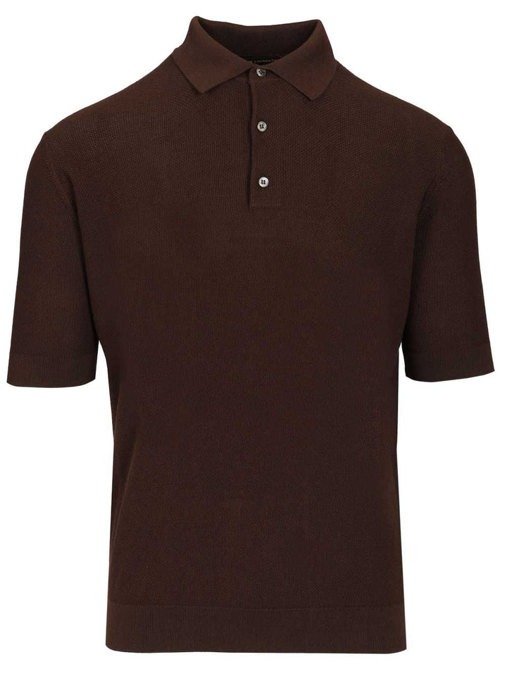 Filippo De Laurentiis Pique Polo shirt - Brown | dbb81112a9c56f77bf87caa30420a87de2670115