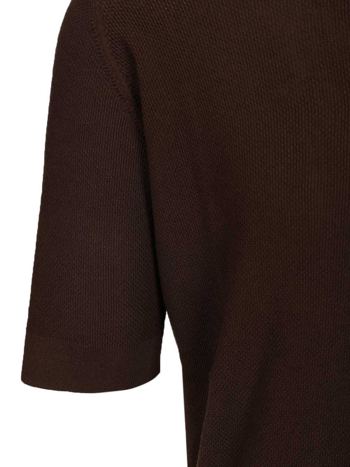 Filippo De Laurentiis Pique Polo shirt - Brown | e27c1509b117fbf3625437b95ba9dd8ec38f24ee