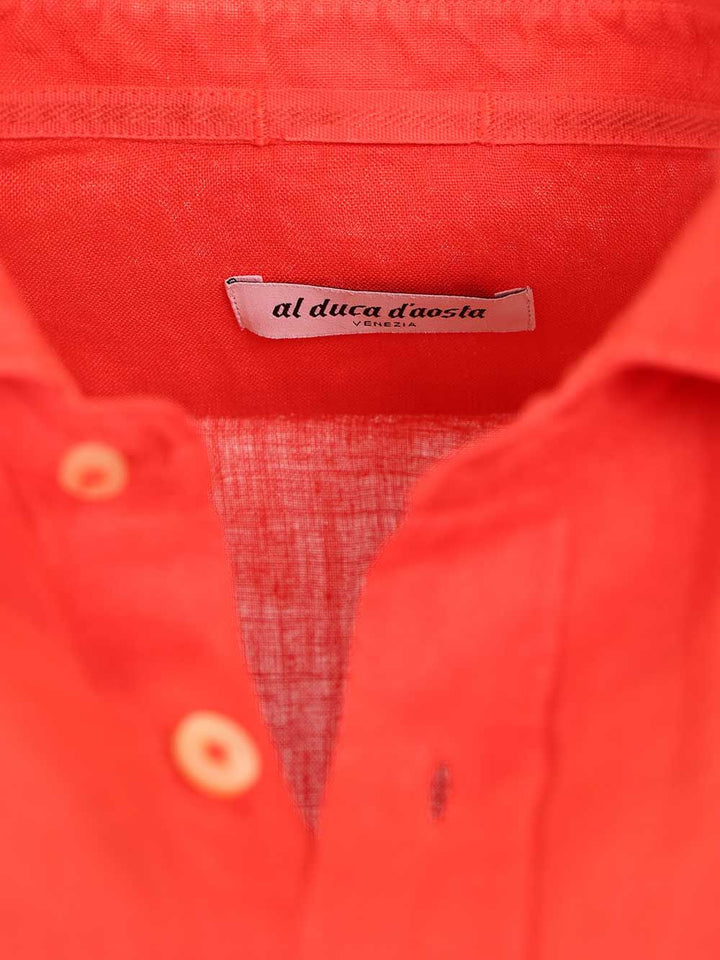 Al Duca D'Aosta Linen Shirt Shirts - Red | e9057036de01505a0fb345d676812752aabe0720
