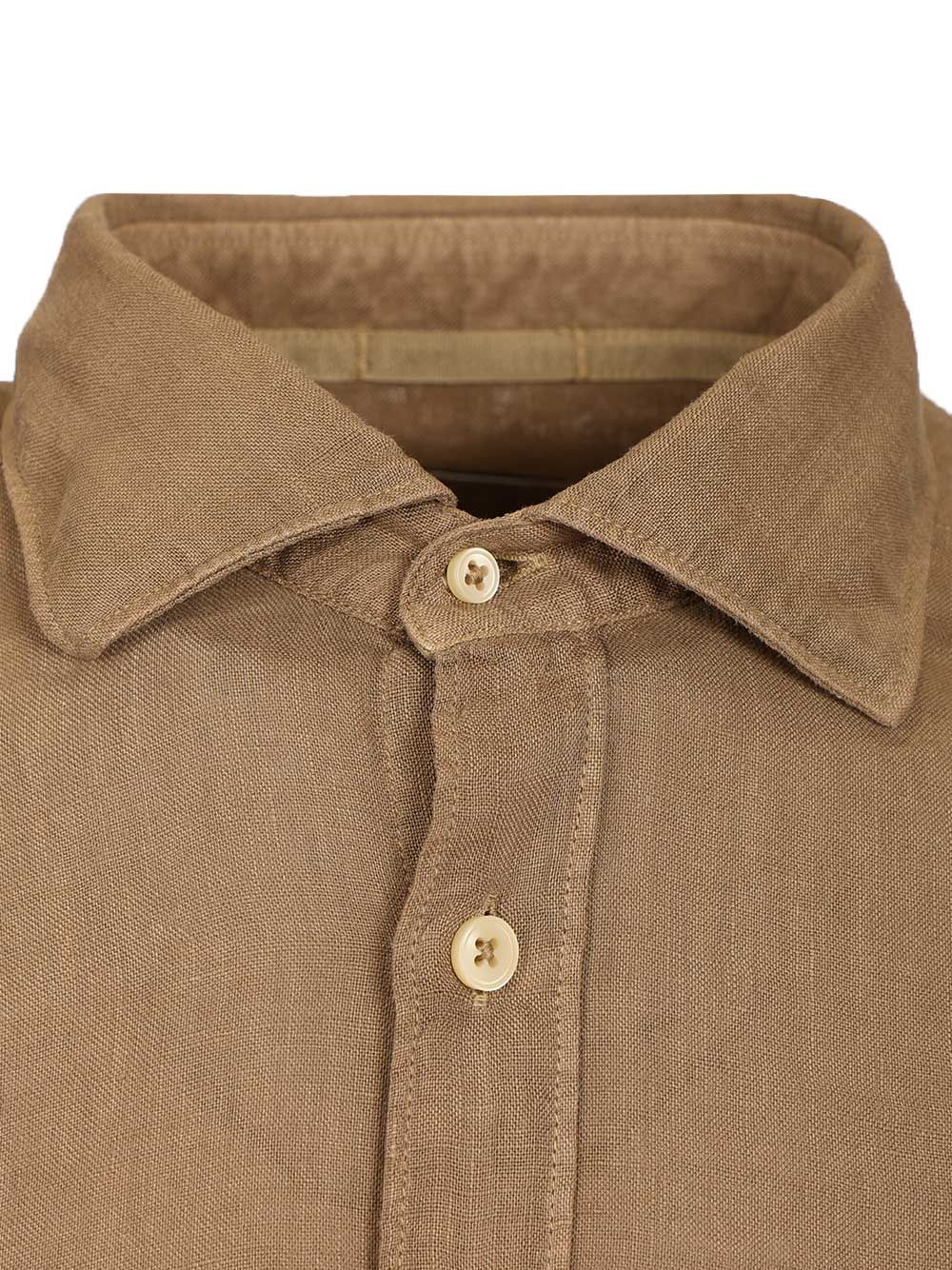 Al Duca D'Aosta Linen Shirt Shirts - Brown | c43bbad775b0904fa8de649c65c015097b4933ec