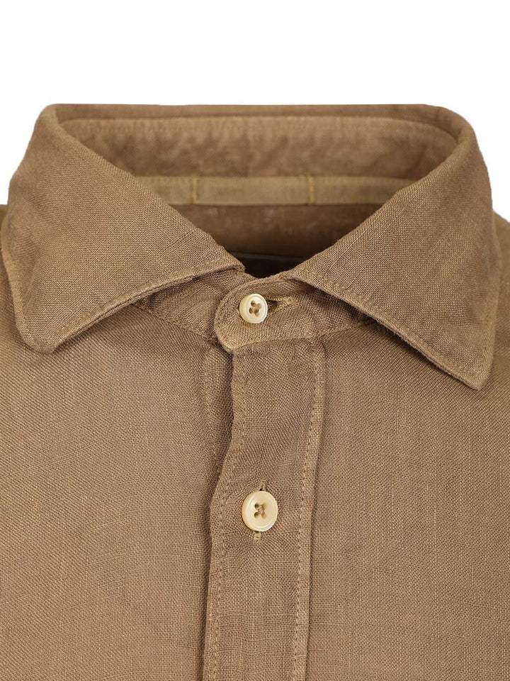 Al Duca D'Aosta Linen Shirt Shirts - Brown | c43bbad775b0904fa8de649c65c015097b4933ec