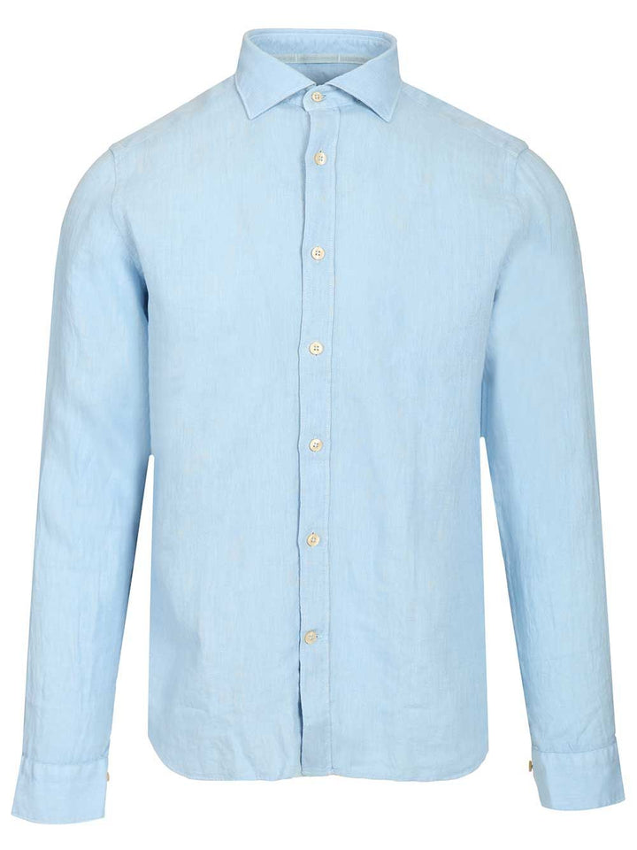 Al Duca D'Aosta Linen Shirt Shirts - Light blue | 50a2f44b214d27ffa4483edc5a0689ea9e2c96e5