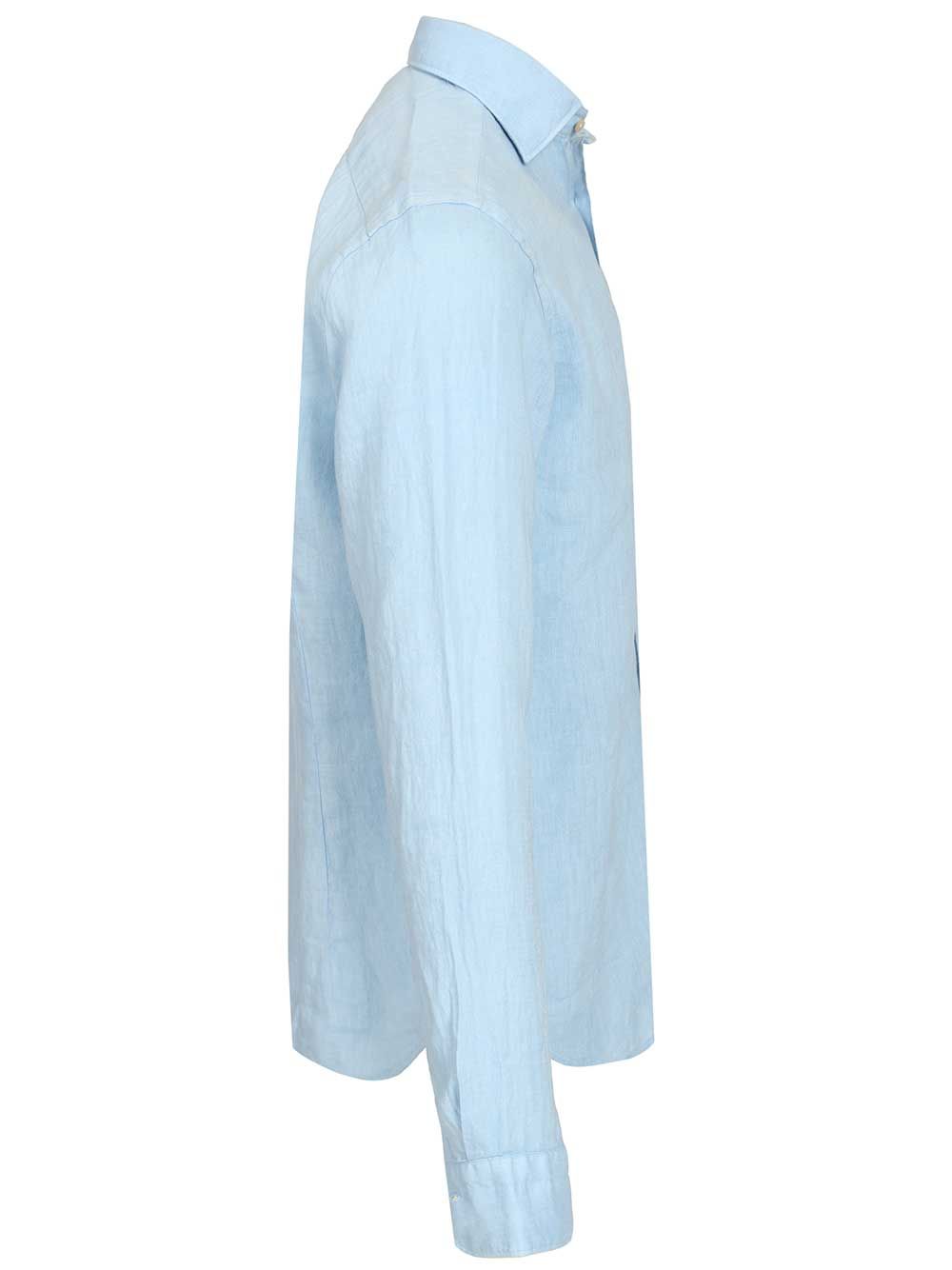 Al Duca D'Aosta Linen Shirt Shirts - Light blue | 20bfcaa098537c1e4ff24084a371824d9f03e5c6