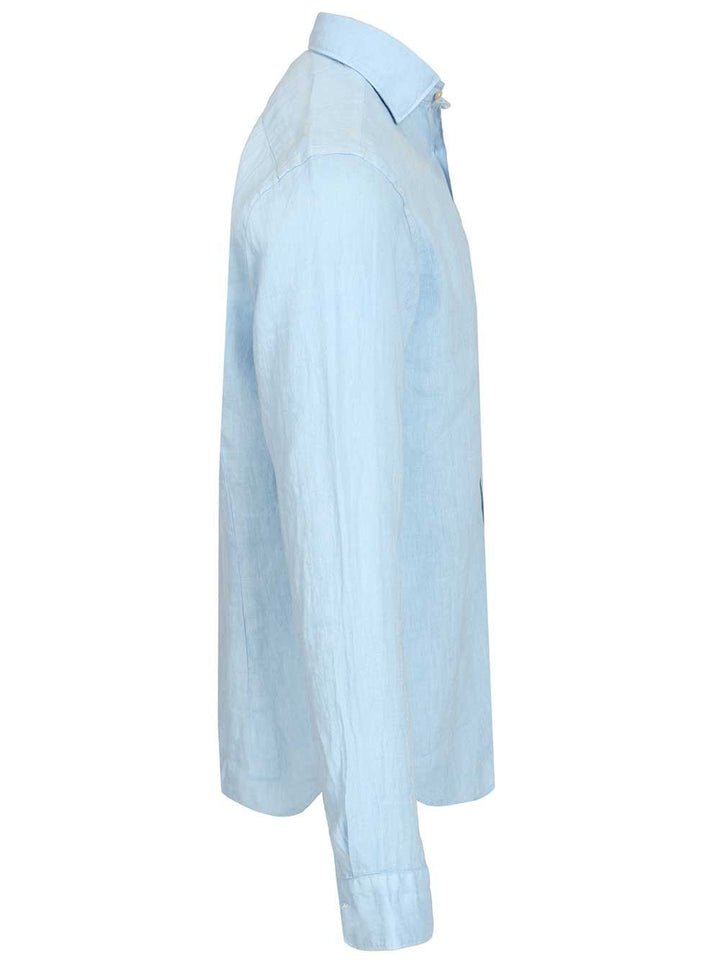 Al Duca D'Aosta Linen Shirt Shirts - Light blue | 20bfcaa098537c1e4ff24084a371824d9f03e5c6