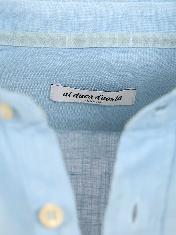 Al Duca D'Aosta Linen Shirt Shirts - Light blue | 811b11ab6906a124de31ed43da01ca1d2824f9b1