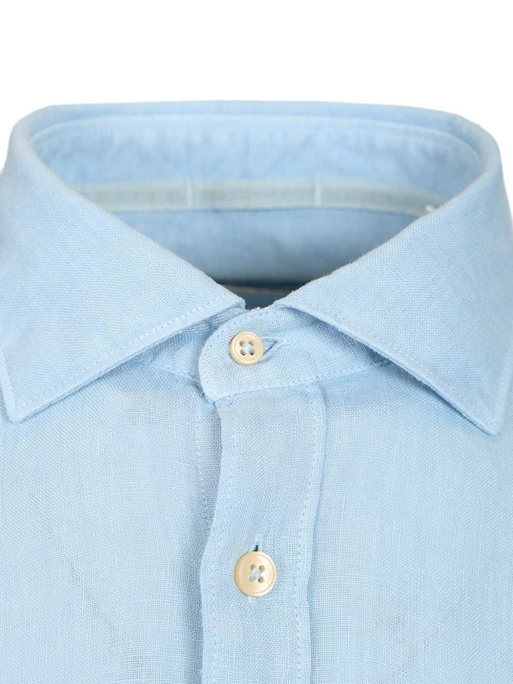 Al Duca D'Aosta Linen Shirt Shirts - Light blue | 350bcb5c7bcaaf7c961903b61ad8af949e349cd3