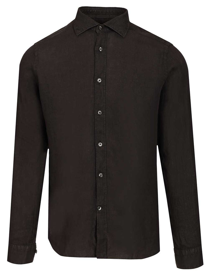 Al Duca D'Aosta Linen Shirt Shirts - Black | 576c9e9cfa7be523a305a45d9a910105a97adda3