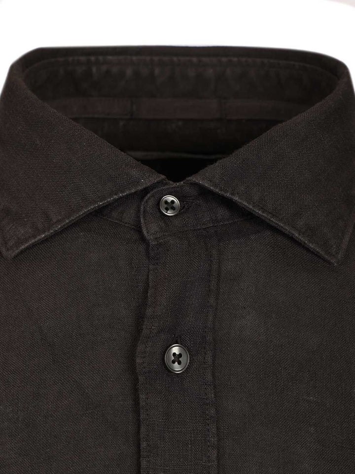 Al Duca D'Aosta Linen Shirt Shirts - Black | 1d110dfe2dec6bc9c81469c2a6289590411590f2