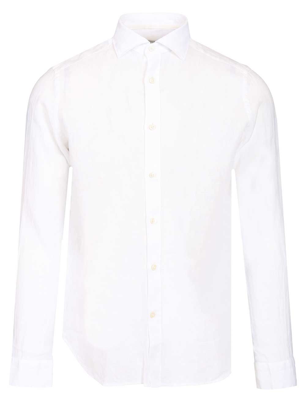 Al Duca D'Aosta Linen Shirt Shirts - White | f2f2e4dc51dbbcaf1ea753926a21a38c3235fe3a
