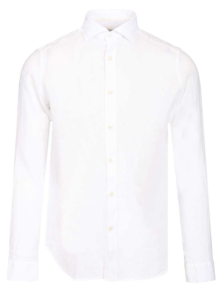 Al Duca D'Aosta Linen Shirt Shirts - White | f2f2e4dc51dbbcaf1ea753926a21a38c3235fe3a
