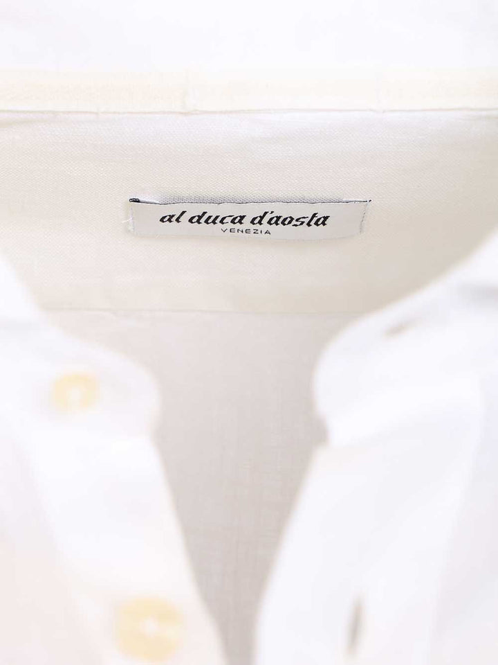 Al Duca D'Aosta Linen Shirt Shirts - White | f45d7503c540da12df5b5c368bdba825cbb72567