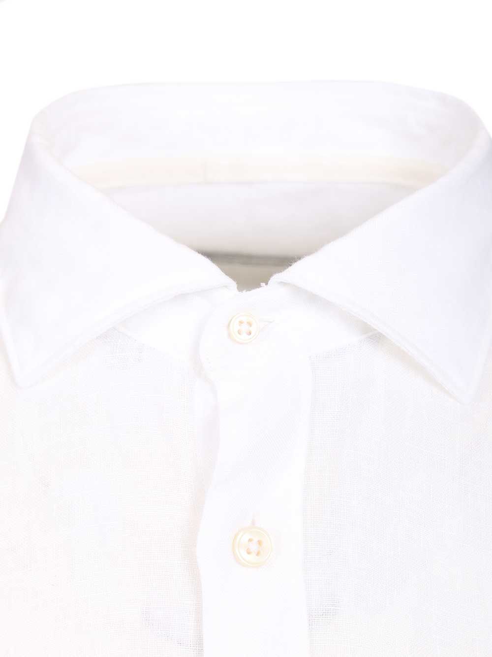 Al Duca D'Aosta Linen Shirt Shirts - White | f8696352f14bd9299d4b4995cdc48897d7ab3656