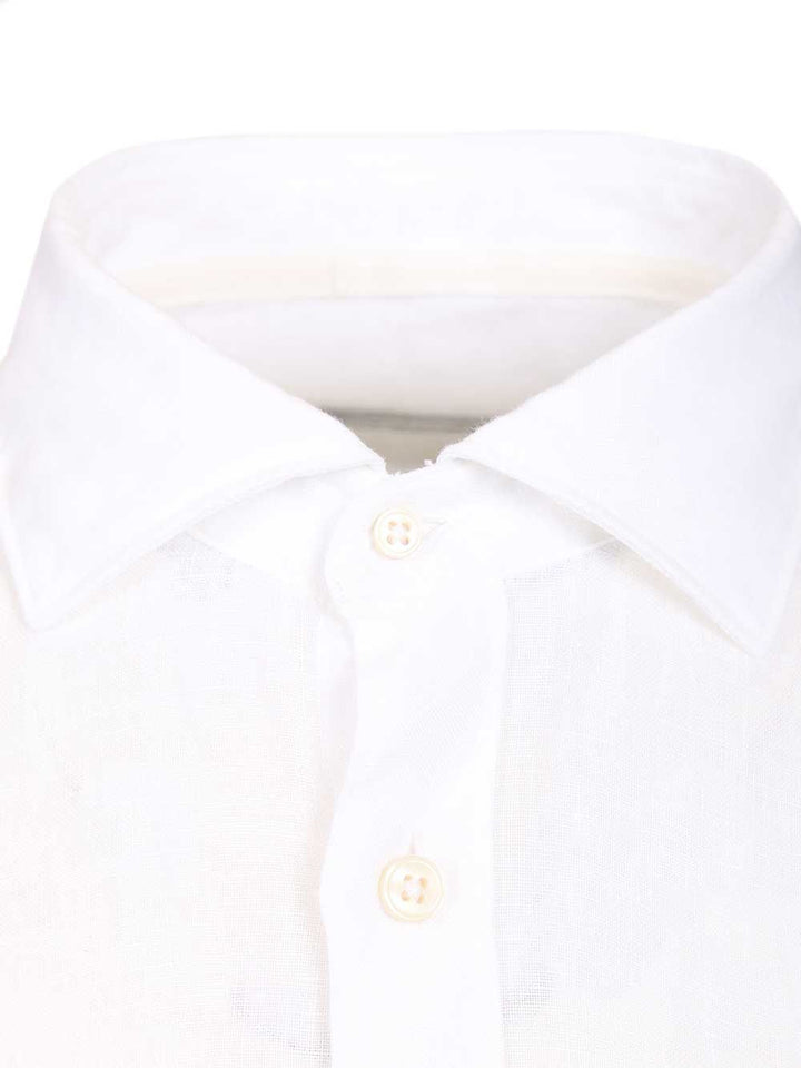 Al Duca D'Aosta Linen Shirt Shirts - White | f8696352f14bd9299d4b4995cdc48897d7ab3656