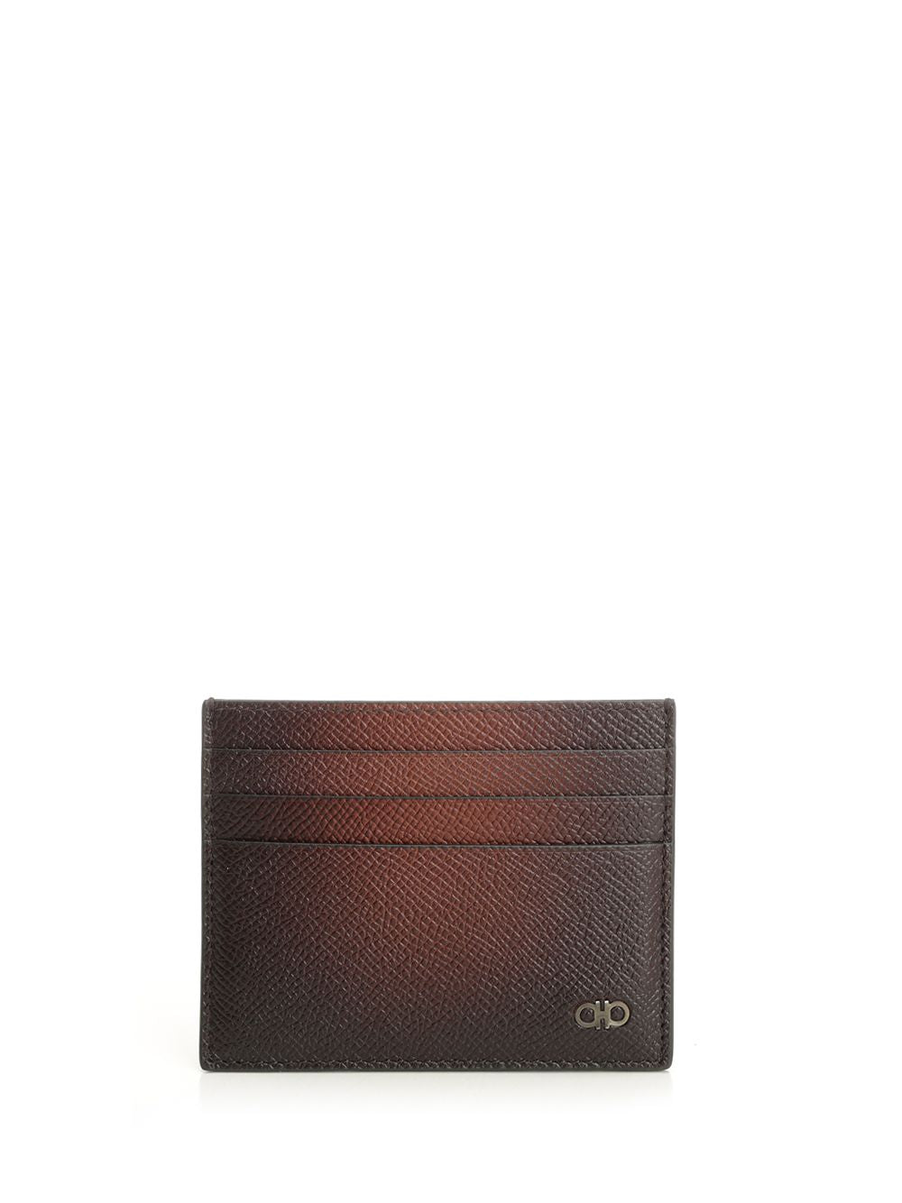 Ferragamo Gancini Credit Card Holder Wallets - Brown | b409d60d33a6e8bc118566964d9ac1463f71f0de