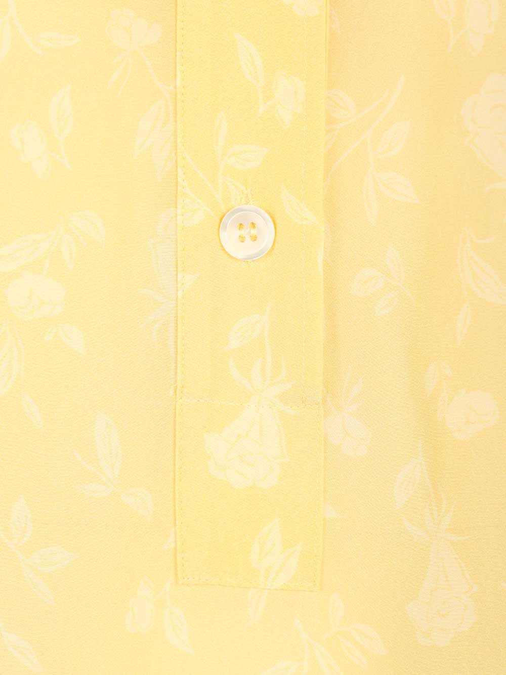 Grifoni Soft Floral-Print Blouse Shirts - Yellow | 1549217ada0244df588601f9dc41627e542c9de0